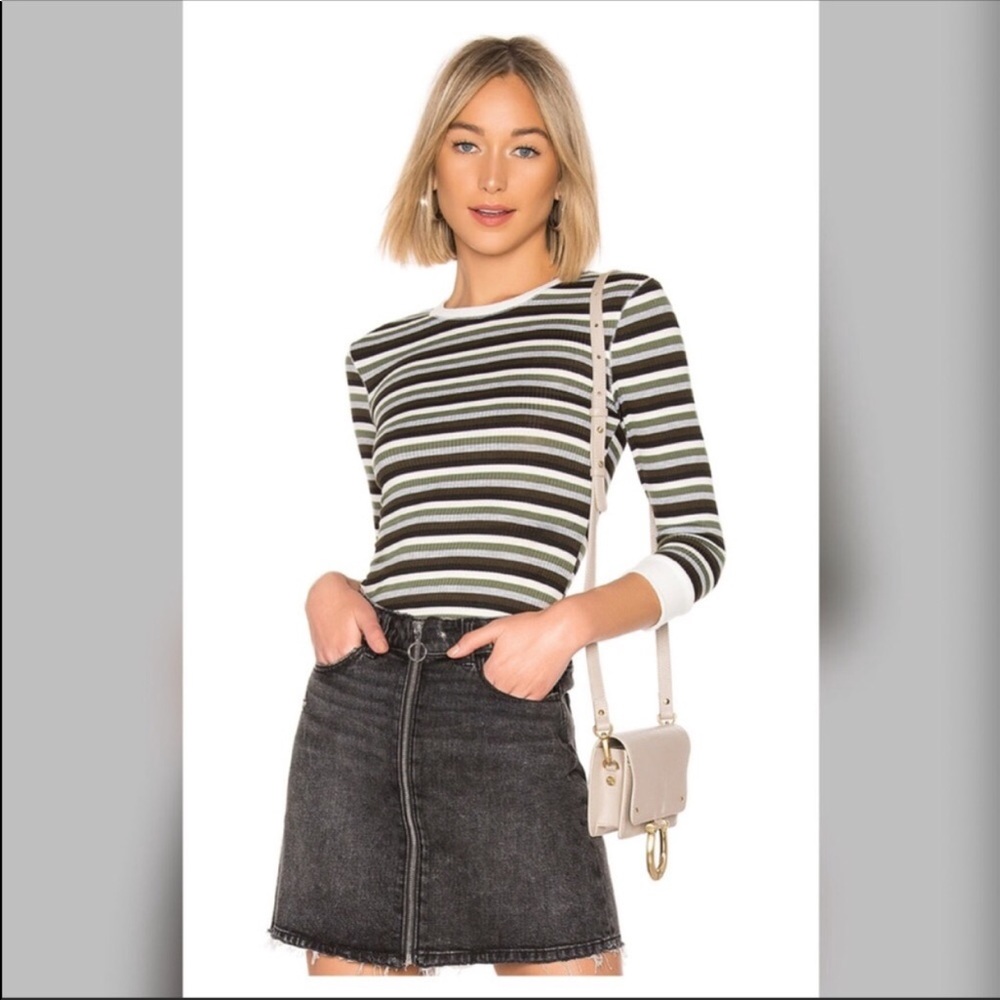 NEW Free People Good on You Army 3/4 Sleeve Tee - Picture 2 of 8